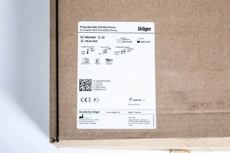 Drager N2O 8603462 Basınç Primus Pin Index Redüktörü — 4. görsel | Medikal Parça Getir