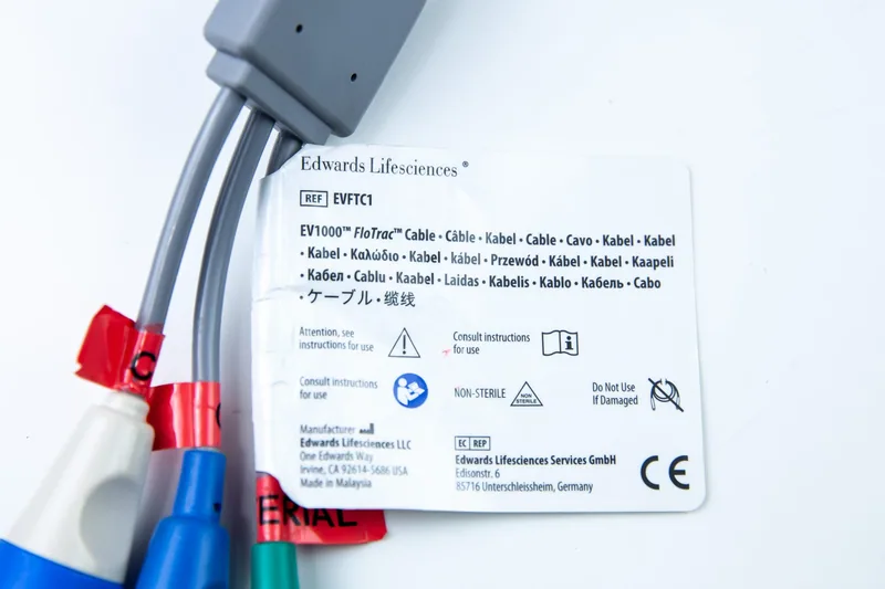Edwards EVFTC1 EV1000 Hasta Başı Monitörü Bağlantı FloTrac Kablosu — 4. görsel | Medikal Parça Getir