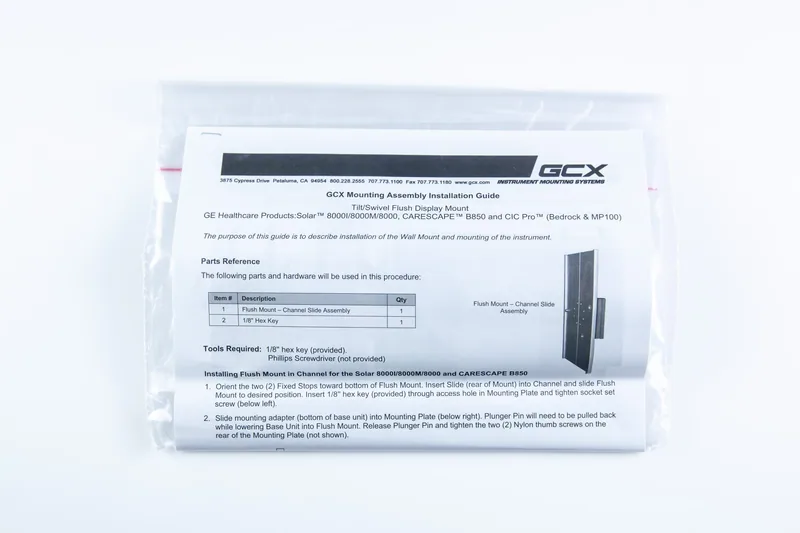 GCX GEM-0006-42C Duvar Tipi Sabitleme Ekipman Rayı — 3. görsel | Medikal Parça Getir