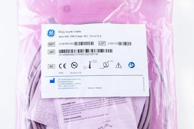 GE 2106306-003 EKG Bağlantı 3 Kanallı Kablosu — 4. görsel | Medikal Parça Getir