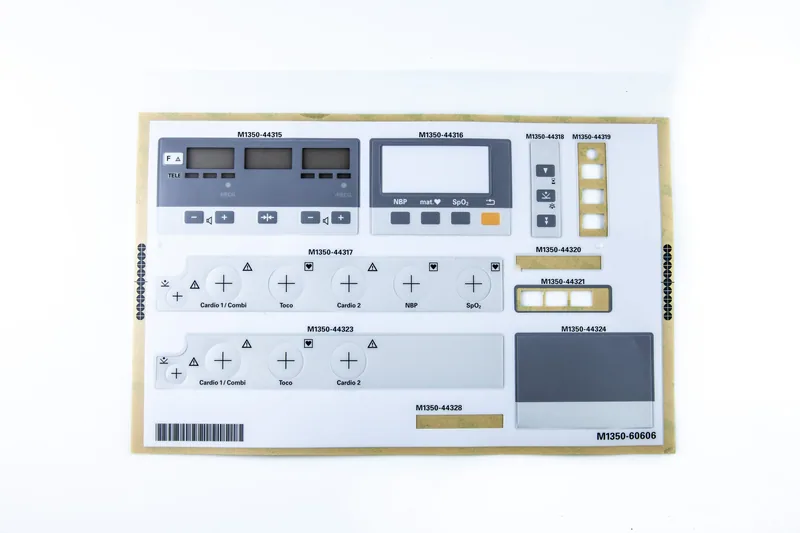 Philips M1350-60606 M1350 NST Serisi 50 XM Panel Ön Folia Klavye Etiketi — 2. görsel | Medikal Parça Getir
