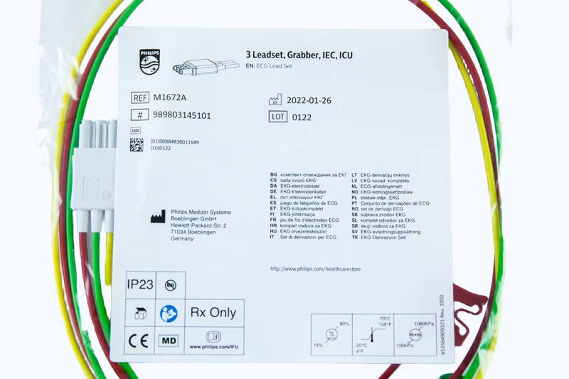 Philips M1672A Kanallı EKG 3 Seti — 2. görsel | Medikal Parça Getir