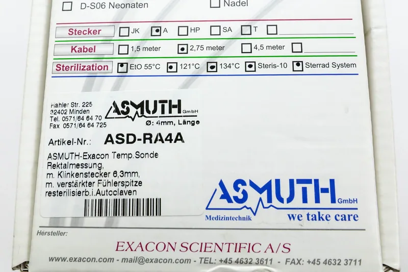 Sıcaklık Sensörü Exacon 4 mm Prob ASD-RA4A — 5. görsel | Medikal Parça Getir